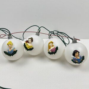 Vintage Gemmy Disney Princess Color-changing Light Set 4 Balls Battery-Operated